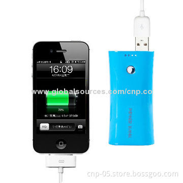 4,400mAh Portable Power Bank in Sleek, Compact Design, Built-in Torchlight Function